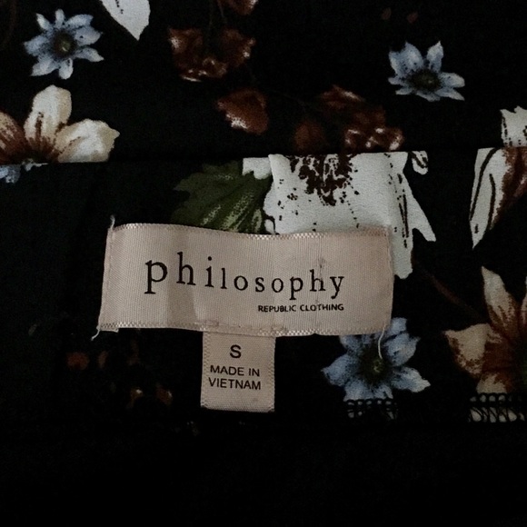 Philosophy size small floral A-line flared skirt - Picture 6 of 6